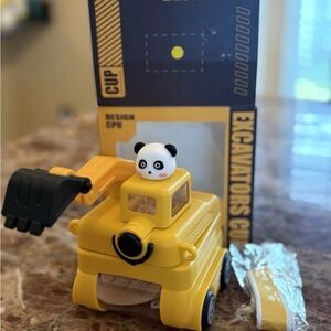Yellow Panda Excavator Sippy Cup